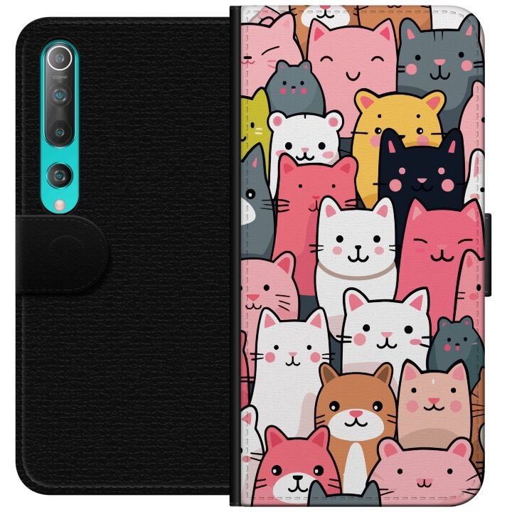 Plånboksfodral till Xiaomi Mi 10 5G med Kattmönster motiv i gruppen SMARTPHONE & SURFPLATTOR / Mobilskydd / Xiaomi hos TP E-commerce Nordic AB (A64447)