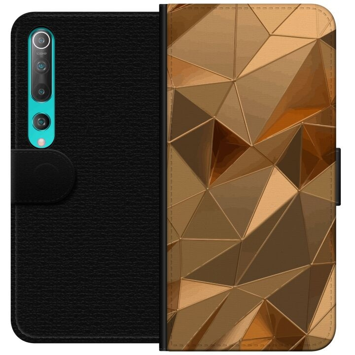 Plånboksfodral till Xiaomi Mi 10 5G med 3D Guld motiv i gruppen SMARTPHONE & SURFPLATTOR / Mobilskydd / Xiaomi hos TP E-commerce Nordic AB (A64463)