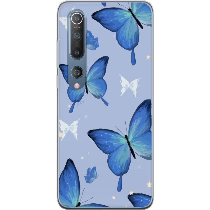 Mobilskal till Xiaomi Mi 10 5G med Blå fjärillar motiv i gruppen SMARTPHONE & SURFPLATTOR / Mobilskydd / Xiaomi hos TP E-commerce Nordic AB (A64482)