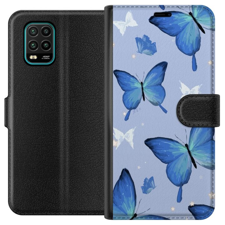 Plånboksfodral till Xiaomi Mi 10 Lite 5G med Blå fjärillar motiv i gruppen SMARTPHONE & SURFPLATTOR / Mobilskydd / Xiaomi hos TP E-commerce Nordic AB (A64509)