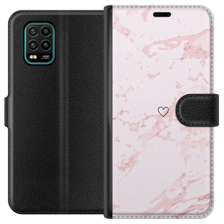 Plånboksfodral till Xiaomi Mi 10 Lite 5G med Rosa Hjärta motiv i gruppen SMARTPHONE & SURFPLATTOR / Mobilskydd / Xiaomi hos TP E-commerce Nordic AB (A64516)