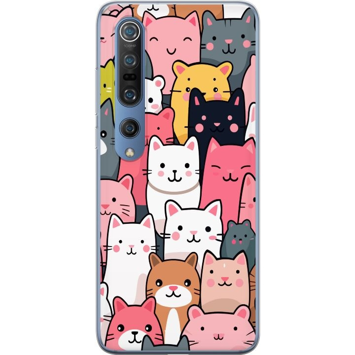 Mobilskal till Xiaomi Mi 10 Pro 5G med Kattmönster motiv i gruppen SMARTPHONE & SURFPLATTOR / Mobilskydd / Xiaomi hos TP E-commerce Nordic AB (A64582)