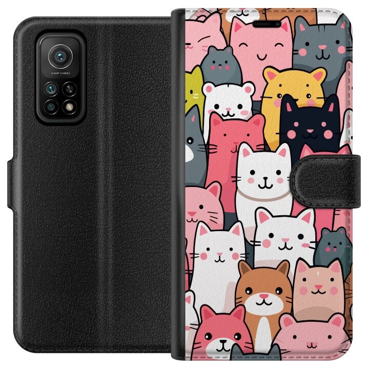 Plånboksfodral till Xiaomi Mi 10T 5G med Kattmönster motiv i gruppen SMARTPHONE & SURFPLATTOR / Mobilskydd / Xiaomi hos TP E-commerce Nordic AB (A64609)