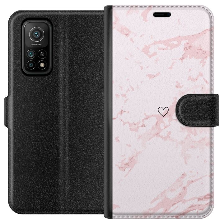 Plånboksfodral till Xiaomi Mi 10T Pro 5G med Rosa Hjärta motiv i gruppen SMARTPHONE & SURFPLATTOR / Mobilskydd / Xiaomi hos TP E-commerce Nordic AB (A64705)