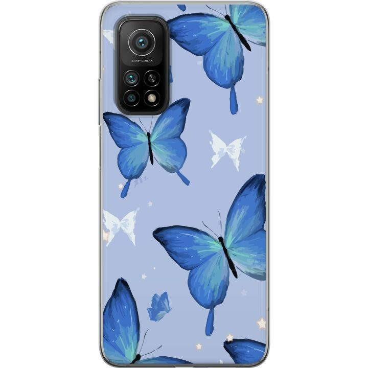 Mobilskal till Xiaomi Mi 10T Pro 5G med Blå fjärillar motiv i gruppen SMARTPHONE & SURFPLATTOR / Mobilskydd / Xiaomi hos TP E-commerce Nordic AB (A64725)