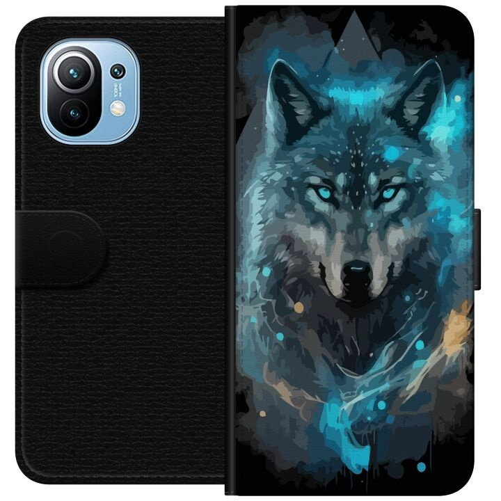 Plånboksfodral till Xiaomi Mi 11 med Varg motiv i gruppen SMARTPHONE & SURFPLATTOR / Mobilskydd / Xiaomi hos TP E-commerce Nordic AB (A64741)