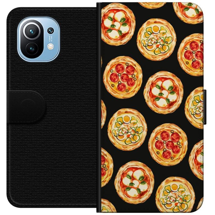 Plånboksfodral till Xiaomi Mi 11 med Pizza motiv i gruppen SMARTPHONE & SURFPLATTOR / Mobilskydd / Xiaomi hos TP E-commerce Nordic AB (A64749)