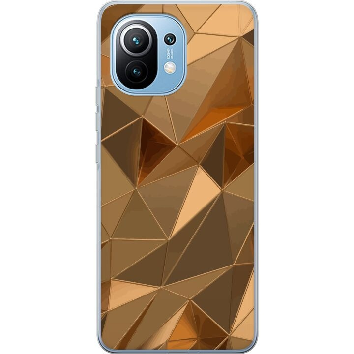 Mobilskal till Xiaomi Mi 11 med 3D Guld motiv i gruppen SMARTPHONE & SURFPLATTOR / Mobilskydd / Xiaomi hos TP E-commerce Nordic AB (A64787)