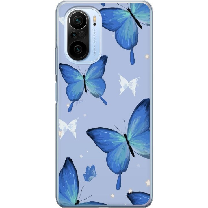Mobilskal till Xiaomi Mi 11i med Blå fjärillar motiv i gruppen SMARTPHONE & SURFPLATTOR / Mobilskydd / Xiaomi hos TP E-commerce Nordic AB (A64833)