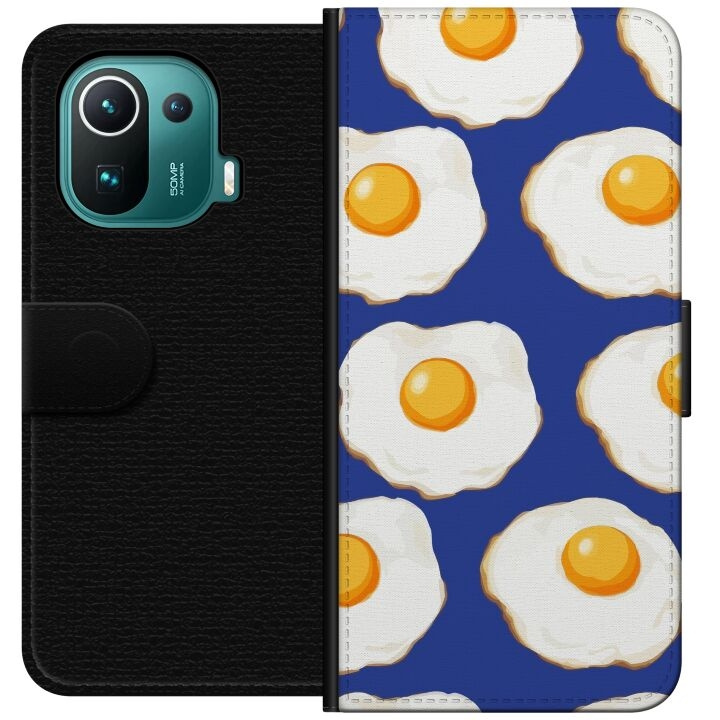 Plånboksfodral till Xiaomi Mi 11 Pro med Stekta ägg motiv i gruppen SMARTPHONE & SURFPLATTOR / Mobilskydd / Xiaomi hos TP E-commerce Nordic AB (A64904)