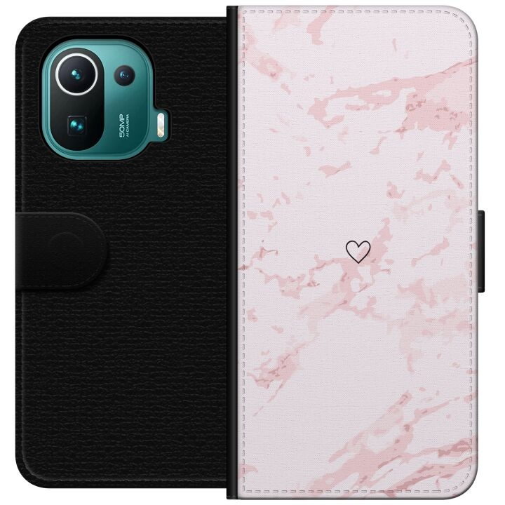 Plånboksfodral till Xiaomi Mi 11 Pro med Rosa Hjärta motiv i gruppen SMARTPHONE & SURFPLATTOR / Mobilskydd / Xiaomi hos TP E-commerce Nordic AB (A64921)