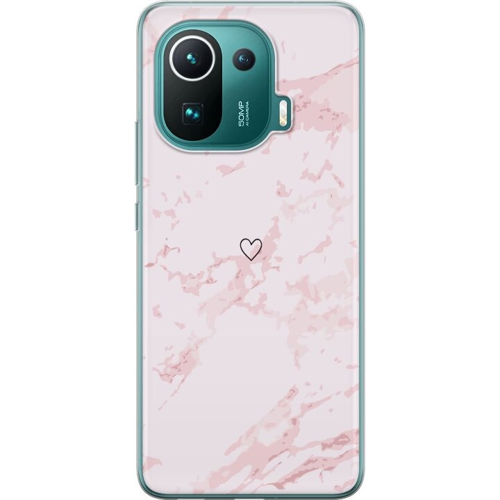 Mobilskal till Xiaomi Mi 11 Pro med Rosa Hjärta motiv i gruppen SMARTPHONE & SURFPLATTOR / Mobilskydd / Xiaomi hos TP E-commerce Nordic AB (A64948)
