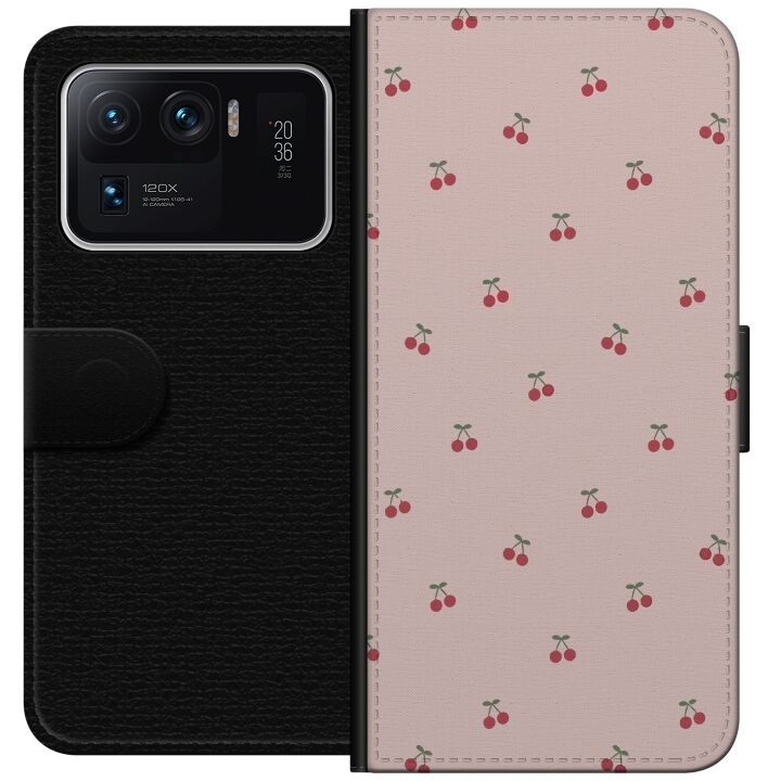 Plånboksfodral till Xiaomi Mi 11 Ultra med Körsbär motiv i gruppen SMARTPHONE & SURFPLATTOR / Mobilskydd / Xiaomi hos TP E-commerce Nordic AB (A64959)