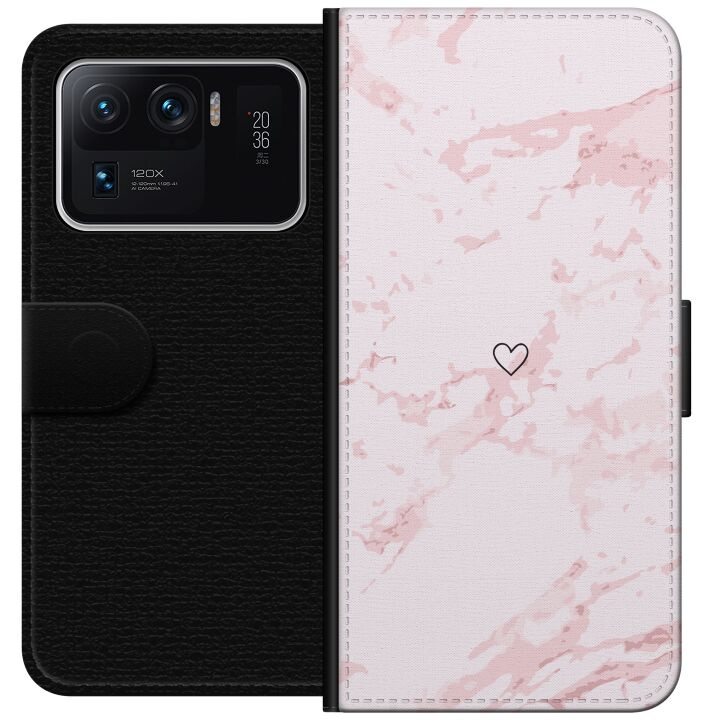 Plånboksfodral till Xiaomi Mi 11 Ultra med Rosa Hjärta motiv i gruppen SMARTPHONE & SURFPLATTOR / Mobilskydd / Xiaomi hos TP E-commerce Nordic AB (A64975)