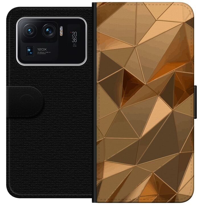 Plånboksfodral till Xiaomi Mi 11 Ultra med 3D Guld motiv i gruppen SMARTPHONE & SURFPLATTOR / Mobilskydd / Xiaomi hos TP E-commerce Nordic AB (A64976)