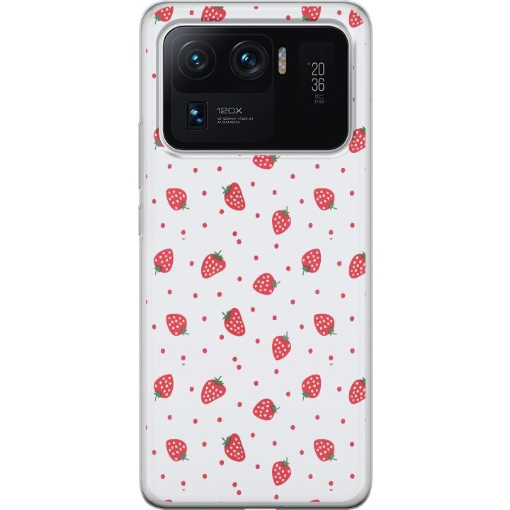 Mobilskal till Xiaomi Mi 11 Ultra med Jordgubbar motiv i gruppen SMARTPHONE & SURFPLATTOR / Mobilskydd / Xiaomi hos TP E-commerce Nordic AB (A64996)