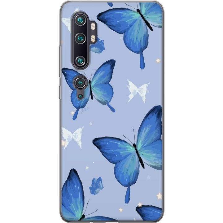 Mobilskal till Xiaomi Mi Note 10 Pro med Blå fjärillar motiv i gruppen SMARTPHONE & SURFPLATTOR / Mobilskydd / Xiaomi hos TP E-commerce Nordic AB (A65103)