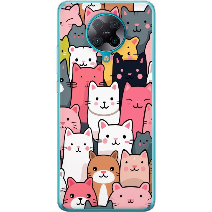 Mobilskal till Xiaomi Poco F2 Pro med Kattmönster motiv i gruppen SMARTPHONE & SURFPLATTOR / Mobilskydd / Xiaomi hos TP E-commerce Nordic AB (A65203)