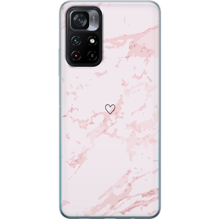 Mobilskal till Xiaomi Poco M4 Pro 5G med Rosa Hjärta motiv i gruppen SMARTPHONE & SURFPLATTOR / Mobilskydd / Xiaomi hos TP E-commerce Nordic AB (A65353)