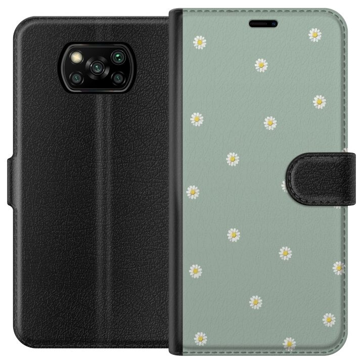 Plånboksfodral till Xiaomi Poco X3 NFC med Prästkragar motiv i gruppen SMARTPHONE & SURFPLATTOR / Mobilskydd / Xiaomi hos TP E-commerce Nordic AB (A65361)