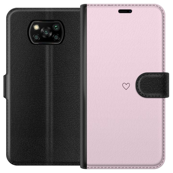 Plånboksfodral till Xiaomi Poco X3 NFC med Hjärta motiv i gruppen SMARTPHONE & SURFPLATTOR / Mobilskydd / Xiaomi hos TP E-commerce Nordic AB (A65376)