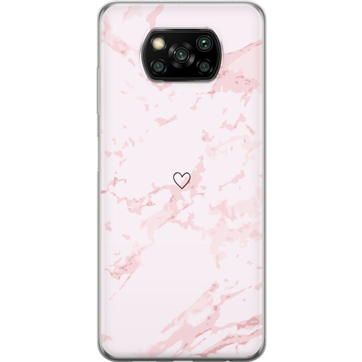 Mobilskal till Xiaomi Poco X3 NFC med Rosa Hjärta motiv i gruppen SMARTPHONE & SURFPLATTOR / Mobilskydd / Xiaomi hos TP E-commerce Nordic AB (A65407)