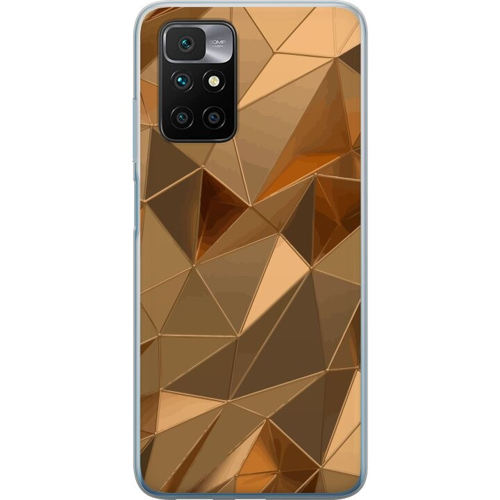 Mobilskal till Xiaomi Redmi 10 med 3D Guld motiv i gruppen SMARTPHONE & SURFPLATTOR / Mobilskydd / Xiaomi hos TP E-commerce Nordic AB (A65489)
