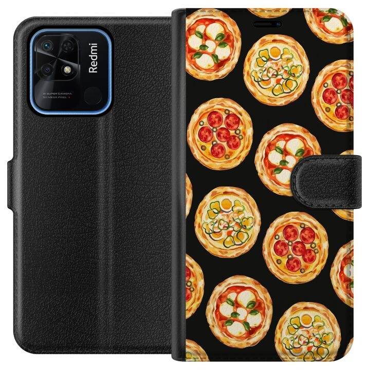 Plånboksfodral till Xiaomi Redmi 10C med Pizza motiv i gruppen SMARTPHONE & SURFPLATTOR / Mobilskydd / Xiaomi hos TP E-commerce Nordic AB (A65505)