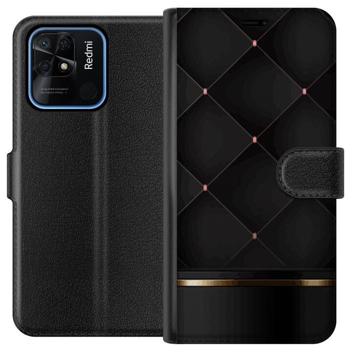 Plånboksfodral till Xiaomi Redmi 10C med Lyxig linje motiv i gruppen SMARTPHONE & SURFPLATTOR / Mobilskydd / Xiaomi hos TP E-commerce Nordic AB (A65507)