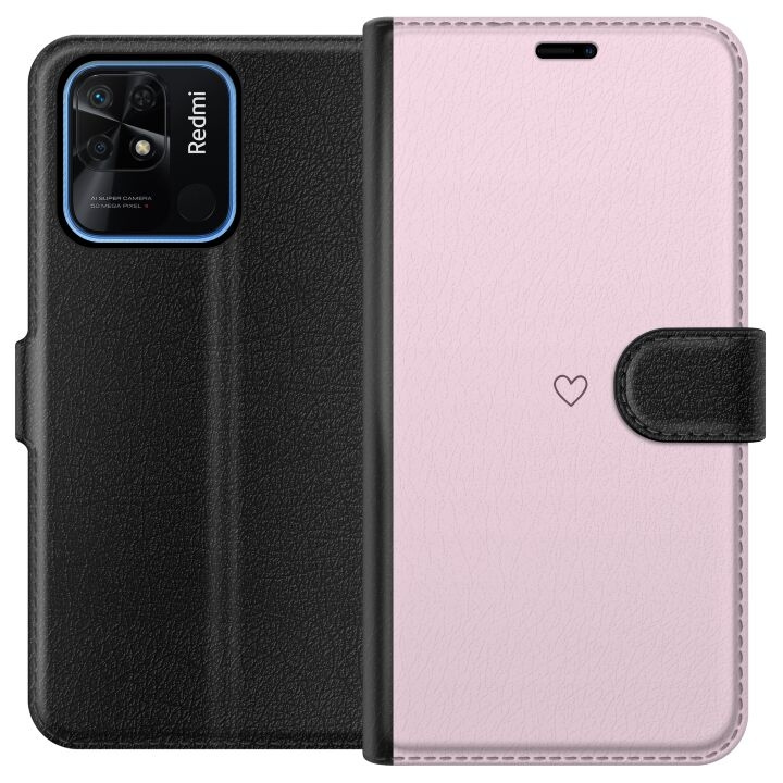 Plånboksfodral till Xiaomi Redmi 10C med Hjärta motiv i gruppen SMARTPHONE & SURFPLATTOR / Mobilskydd / Xiaomi hos TP E-commerce Nordic AB (A65511)