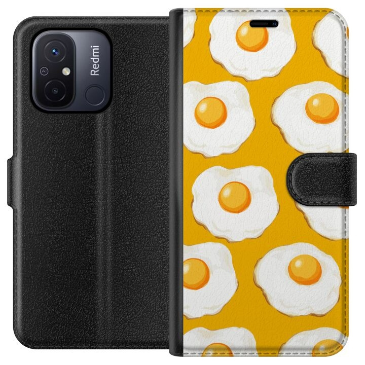 Plånboksfodral till Xiaomi Redmi 12C med Stekt ägg motiv i gruppen SMARTPHONE & SURFPLATTOR / Mobilskydd / Xiaomi hos TP E-commerce Nordic AB (A65548)