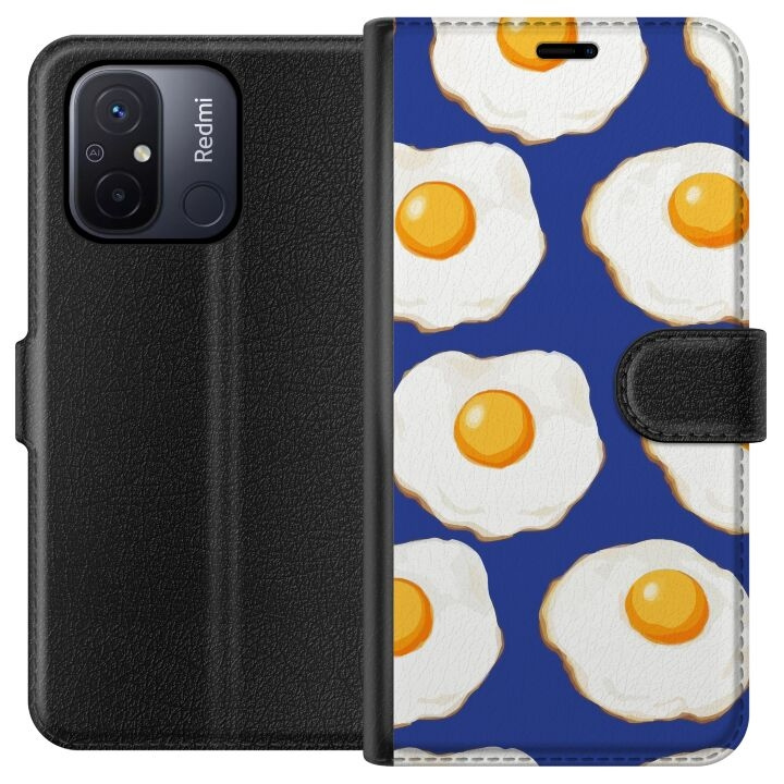 Plånboksfodral till Xiaomi Redmi 12C med Stekta ägg motiv i gruppen SMARTPHONE & SURFPLATTOR / Mobilskydd / Xiaomi hos TP E-commerce Nordic AB (A65552)