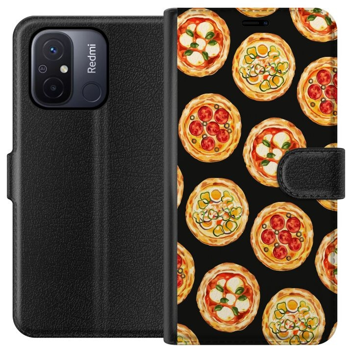 Plånboksfodral till Xiaomi Redmi 12C med Pizza motiv i gruppen SMARTPHONE & SURFPLATTOR / Mobilskydd / Xiaomi hos TP E-commerce Nordic AB (A65559)