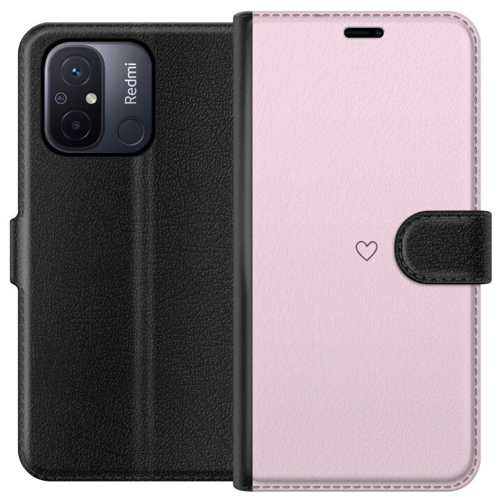 Plånboksfodral till Xiaomi Redmi 12C med Hjärta motiv i gruppen SMARTPHONE & SURFPLATTOR / Mobilskydd / Xiaomi hos TP E-commerce Nordic AB (A65565)