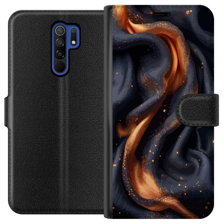 Plånboksfodral till Xiaomi Redmi 9 med Eldigt silke motiv i gruppen SMARTPHONE & SURFPLATTOR / Mobilskydd / Xiaomi hos TP E-commerce Nordic AB (A65628)