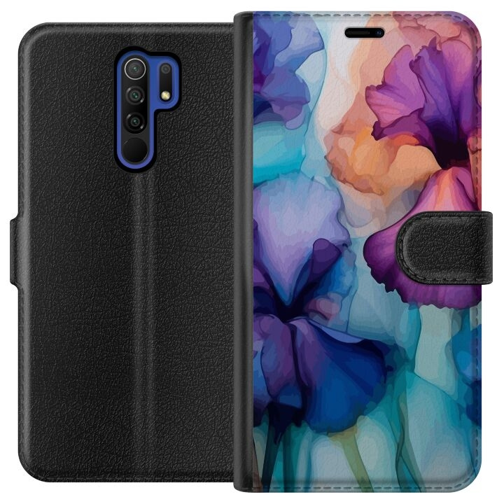 Plånboksfodral till Xiaomi Redmi 9 med Magiska blommor motiv i gruppen SMARTPHONE & SURFPLATTOR / Mobilskydd / Xiaomi hos TP E-commerce Nordic AB (A65630)