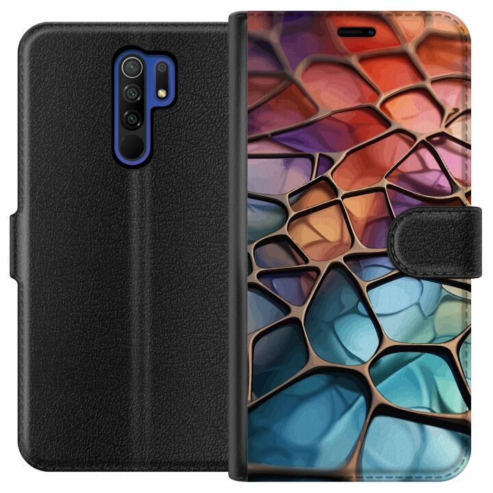 Plånboksfodral till Xiaomi Redmi 9 med Metalliskt mönster motiv i gruppen SMARTPHONE & SURFPLATTOR / Mobilskydd / Xiaomi hos TP E-commerce Nordic AB (A65637)