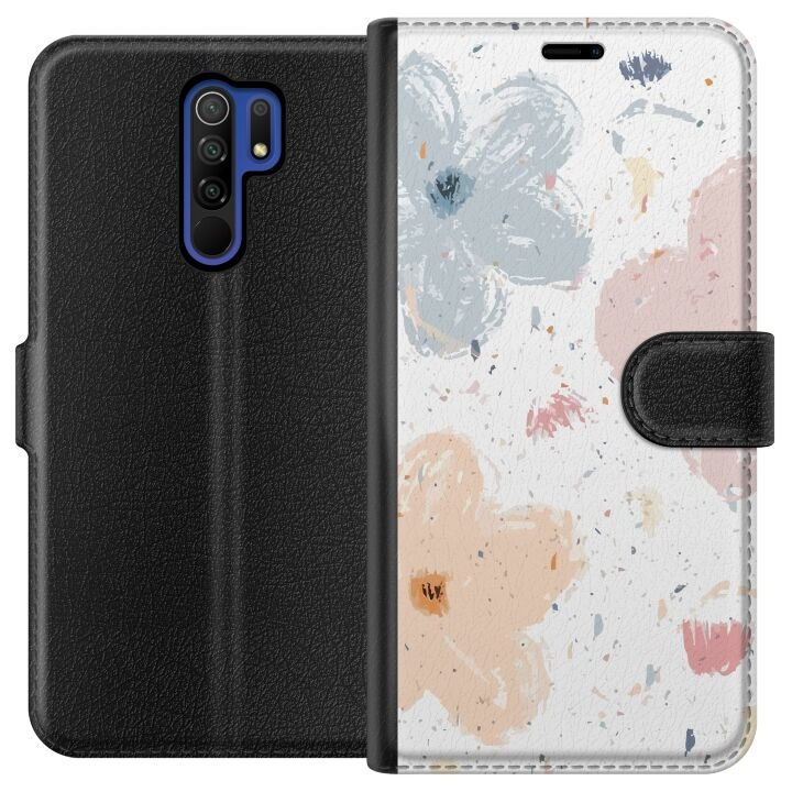 Plånboksfodral till Xiaomi Redmi 9 med Blommor motiv i gruppen SMARTPHONE & SURFPLATTOR / Mobilskydd / Xiaomi hos TP E-commerce Nordic AB (A65639)