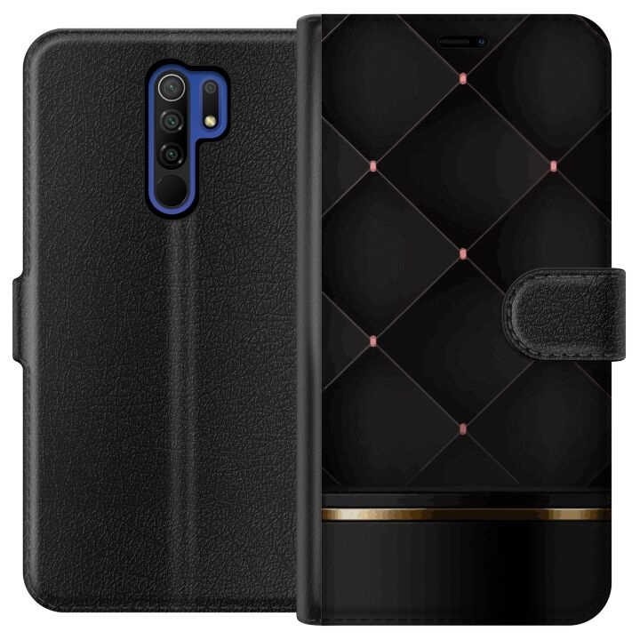 Plånboksfodral till Xiaomi Redmi 9 med Lyxig linje motiv i gruppen SMARTPHONE & SURFPLATTOR / Mobilskydd / Xiaomi hos TP E-commerce Nordic AB (A65642)