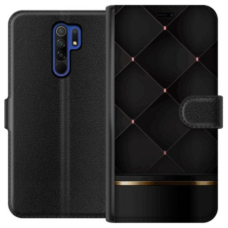Plånboksfodral till Xiaomi Redmi 9 med Lyxig linje motiv