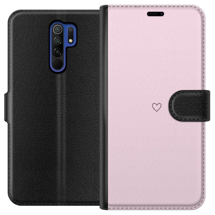 Plånboksfodral till Xiaomi Redmi 9 med Hjärta motiv i gruppen SMARTPHONE & SURFPLATTOR / Mobilskydd / Xiaomi hos TP E-commerce Nordic AB (A65646)