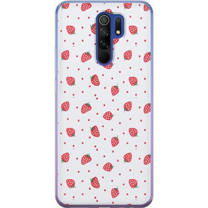 Mobilskal till Xiaomi Redmi 9 med Jordgubbar motiv i gruppen SMARTPHONE & SURFPLATTOR / Mobilskydd / Xiaomi hos TP E-commerce Nordic AB (A65671)