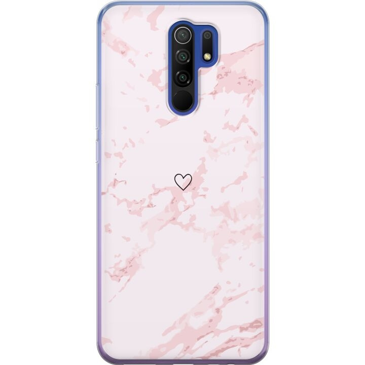 Mobilskal till Xiaomi Redmi 9 med Rosa Hjärta motiv i gruppen SMARTPHONE & SURFPLATTOR / Mobilskydd / Xiaomi hos TP E-commerce Nordic AB (A65677)