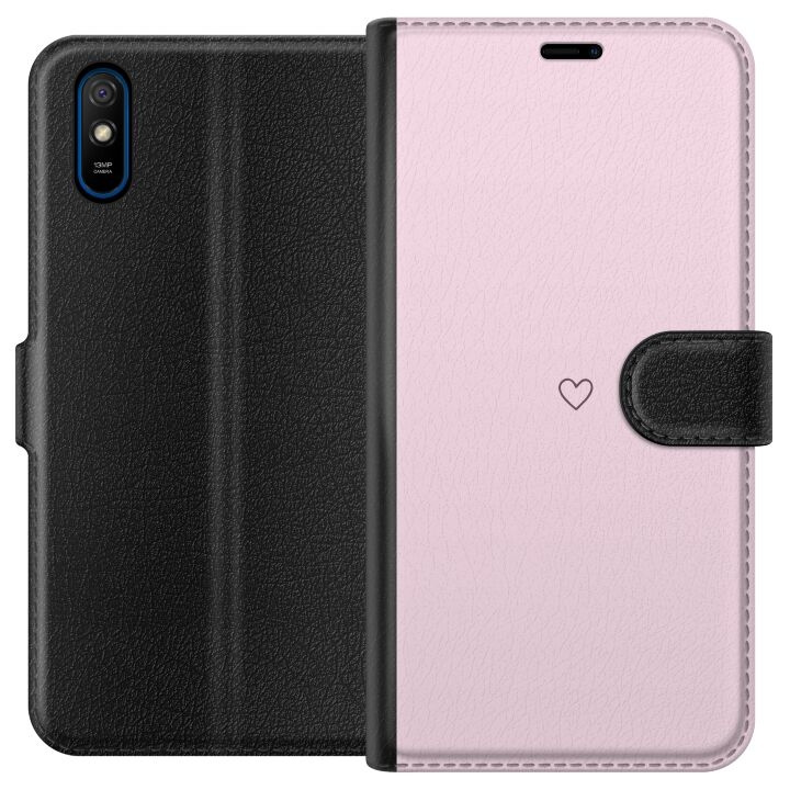Plånboksfodral till Xiaomi Redmi 9A med Hjärta motiv i gruppen SMARTPHONE & SURFPLATTOR / Mobilskydd / Xiaomi hos TP E-commerce Nordic AB (A65700)