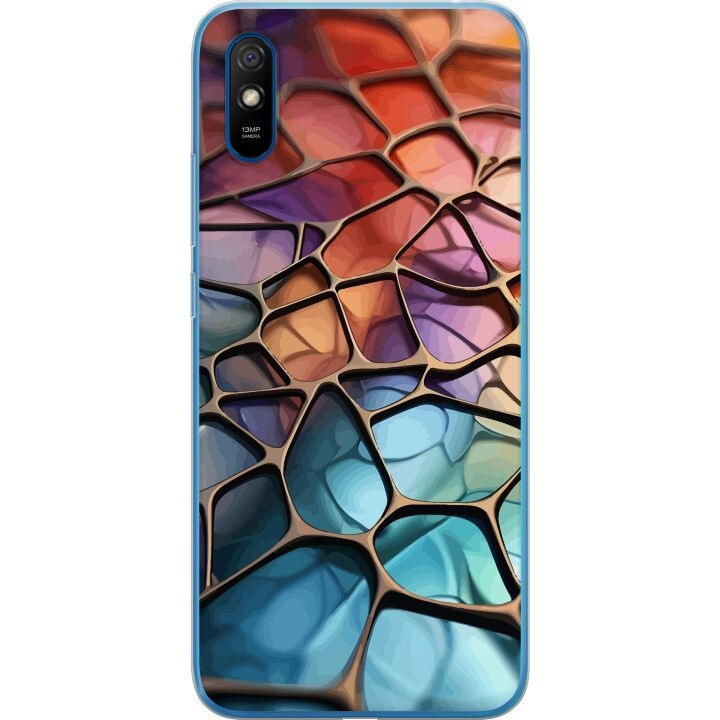 Mobilskal till Xiaomi Redmi 9A med Metalliskt mönster motiv i gruppen SMARTPHONE & SURFPLATTOR / Mobilskydd / Xiaomi hos TP E-commerce Nordic AB (A65718)