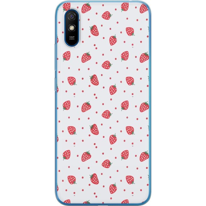 Mobilskal till Xiaomi Redmi 9A med Jordgubbar motiv i gruppen SMARTPHONE & SURFPLATTOR / Mobilskydd / Xiaomi hos TP E-commerce Nordic AB (A65725)
