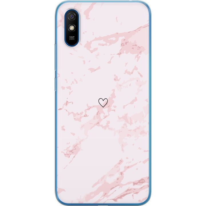 Mobilskal till Xiaomi Redmi 9A med Rosa Hjärta motiv i gruppen SMARTPHONE & SURFPLATTOR / Mobilskydd / Xiaomi hos TP E-commerce Nordic AB (A65731)
