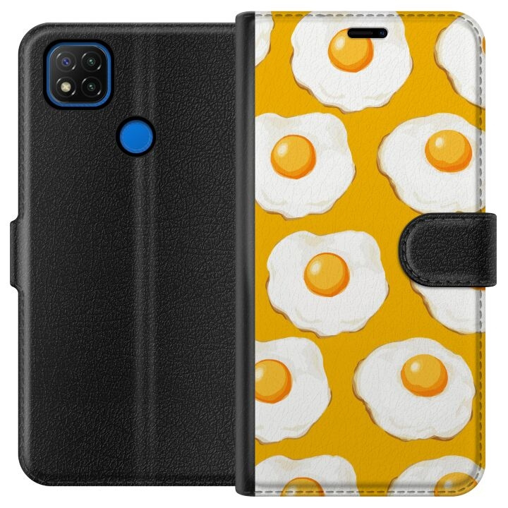 Plånboksfodral till Xiaomi Redmi 9C med Stekt ägg motiv i gruppen SMARTPHONE & SURFPLATTOR / Mobilskydd / Xiaomi hos TP E-commerce Nordic AB (A65764)
