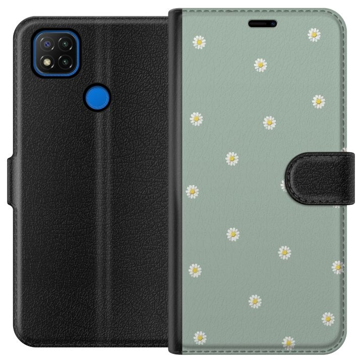 Plånboksfodral till Xiaomi Redmi 9C med Prästkragar motiv i gruppen SMARTPHONE & SURFPLATTOR / Mobilskydd / Xiaomi hos TP E-commerce Nordic AB (A65766)