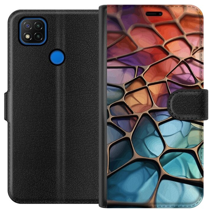 Plånboksfodral till Xiaomi Redmi 9C med Metalliskt mönster motiv i gruppen SMARTPHONE & SURFPLATTOR / Mobilskydd / Xiaomi hos TP E-commerce Nordic AB (A65772)